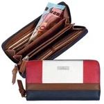 TOM TAILOR Juna Flash Geldb&ouml;rse lang Damen Mixed Maritim - Blau