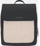 Kleine cremefarbene Rucksack Schwarz - Schwarz