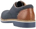 Rieker Herren Schn&uuml;rschuh Halbschuh extra weit leicht geometrisches Muster 16504,