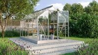 Vitavia Gew&auml;chshaus "Triton 6200" inkl. Stahlfundament aluminium eloxiert 6,2...