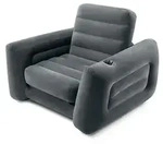Intex Aufblasbarer Sessel Pull-Out Chair 2-in-1 G&auml;stebett Vinyl Grau - Grau