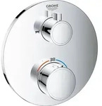 GROHE Grohtherm, Badewanne, Drehventile, Metall, Chrom - Silber