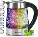 Ecosa Glas Wasserkocher mit Temperatureinstellung | 40&deg;C - 100&deg;C | LED...