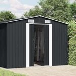 vidaXL Ger&auml;tehaus 257x489x181 cm Metall Anthrazit