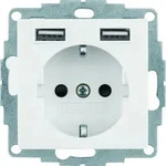 Berker Steckdose SCHUKO/USB S.1 48038989 polarwei&szlig; gl. - Wei&szlig;