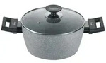 Kochtopf mit Glasdeckel 20 oder 24 cm, Aluminium, grau - Alu Induction Special