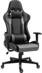 Vinsetto Ergonomischer B&uuml;rostuhl Gaming Stuhl Kunstleder Schaumstoff Schwarz -
