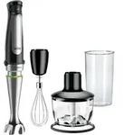 Braun MQ 7035X, P&uuml;rierstab, 0,6 l, 1,2 m, 1000 W, Schwarz, Satinierter Stahl -
