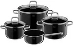 Silit Elegance Line, Schwarz, Edelstahl, Silargan, Edelstahl, Glas, Keramik, Gas,