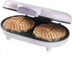 Bestron Doppel-Waffeleisen f&uuml;r klassische Herzwaffeln, Waffelmaker mit