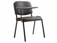 CLP Stuhl Ken mit Klapptisch Kunstleder mit gepolsterter Sitzfläche, Farbe:braun