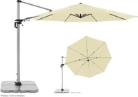 doppler 446251820, Doppler Active 370 cantilever umbrella, Terrassenschirm, Rund,