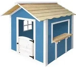 HOME DELUXE -Spielhaus DER GRO&szlig;E PALAST - Blau -es Holz |Kinderspielhaus - Blau