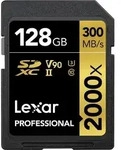 Lexar 2000x, 128 GB, SDHC, Klasse 10, 300 MB/s, 260 MB/s, Class 3 (U3)