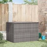 vidaXL Garden-Auflagenbox Grau 150x100x100 cm Poly Rattan