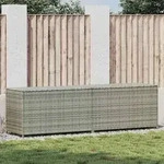 vidaXL Gartenbox Poly Rattan 200x50x60 cm Grau