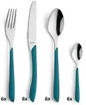 Kuppels 24-tlg. Besteckset PRISMA - Petrol