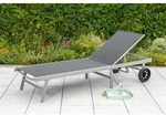 Merxx Aktionsliege "Tessin" - Aluminiumgestell mit Textilbespannung Schwarz