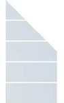 GroJa Ambiente Glas-Sichtschutz Typ Schr&auml;g rechts 90x180/90 Blockstreifen