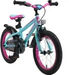 BIKESTAR Kinder Fahrrad ab 4 Jahre | 16 Zoll Urban Jungle Kinderrad | Berry & T&uuml;rkis
