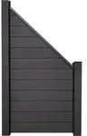 Abschlusselement GroJa Flex Stecksystem ohne Pfosten 90 x 180/90 cm anthrazit