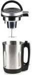 Domo DO716BL, 2,2 l, Kesselstil, Schwarz, Edelstahl, LED, Tasten, Schwarz -