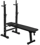 tectake&reg; Hantelbank klappbar rutschfest, 118 x 55 x 106 cm - Schwarz