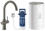 GROHE 30083AL1, GROHE Red Duo, Standard, Graphit, Hebelgriffe, Einzelbild, Brushed