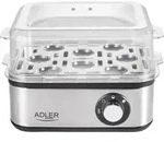 Adler AD 4486 Eierkocher 8 Eier 800 W Schwarz Satinierter Stahl Transparent -