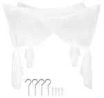 tectake&reg; Moskitonetz f&uuml;r Einzel- und Doppelbetten 220 x 200 x 210 cm - Wei&szlig;