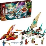 LEGO 71748 NINJAGO Duell der Katamarane Bauset mit 4 Spielzeugbooten Minifiguren -