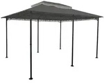 Dach f&uuml;r Pavillon 3x4 m, PVC beschichtet, wasserdicht - Farbe: anthrazit - Schwarz