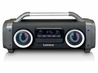 Lenco SPR-100BK - Spritzwasserfester Bluetooth®-Lautsprecher UKW Radio USB und SD