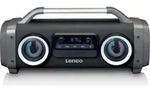 Lenco SPR-100BK - Spritzwasserfester Bluetooth&reg;-Lautsprecher UKW Radio USB und...