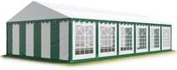 TOOLPORT Partyzelt Festzelt 6x12 m Garten-Pavillon PVC Plane 700 N in gr&uuml;n-wei&szlig;