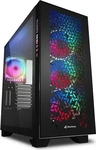 Sharkoon ELITE SHARK CA300H, Tower, PC, Schwarz, ATX, EATX, micro ATX, Mini-ITX,