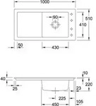 Villeroy & Boch 679000R1 EB-SP Timeline 60 1000x510mm IB