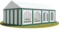 TOOLPORT Hochwertiges Zelt Partyzelt Festzelt 4x8 m PVC gr&uuml;n-wei&szlig; wasserdicht