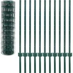 vidaXL Metallzaun Stahl 20 x 1 m Gr&uuml;n - Gr&uuml;n