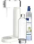 PHILIPS AQUA Soda Maker Wassersprudler + 425 g CO2-Zylinder + 1 PET-Flasche 1 Liter,