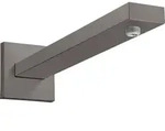 Brausearm Square 389mm brushed black chrome brushed blac - Schwarz