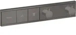HG Fertigset Thermostat RainSelect f&uuml;r 2 Verbraucher brushed black - Schwarz