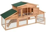 tectake&reg; Kleintierstall Johannes aus Holz 226 x 77 x 95,5 cm - Braun
