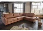 KAWOLA Ecksofa VILNIUS 3-Sitzer mit Recamiere rechts Kunstleder mit Lederanteil