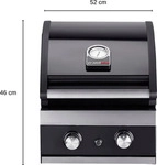 Grandhall Gasgrill ClassicG2 Einbau Grill Gas Garten Gartenkamin Kamin 8,5 kW -