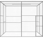 vidaXL Katzenk&auml;fig 3x3x2,5 m Verzinkter Stahl - Silber