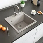 Sp&uuml;lbecken Bergstr&ouml;m Tesa Beige 49 x 51 cm, Model 29498 - Beige