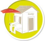 Smoby Spielhaus Zubeh&ouml;r Sonnenschirm - Rot