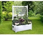 KHW Pflanzkasten 100 cm mit Spalier, Abmessungen B 100 x T 43 x H 140 cm,