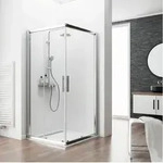 Eckeinstieg mit Schiebet&uuml;r SCHULTE Kristall/Trend ExpressPlus 80x80 cm Klarglas